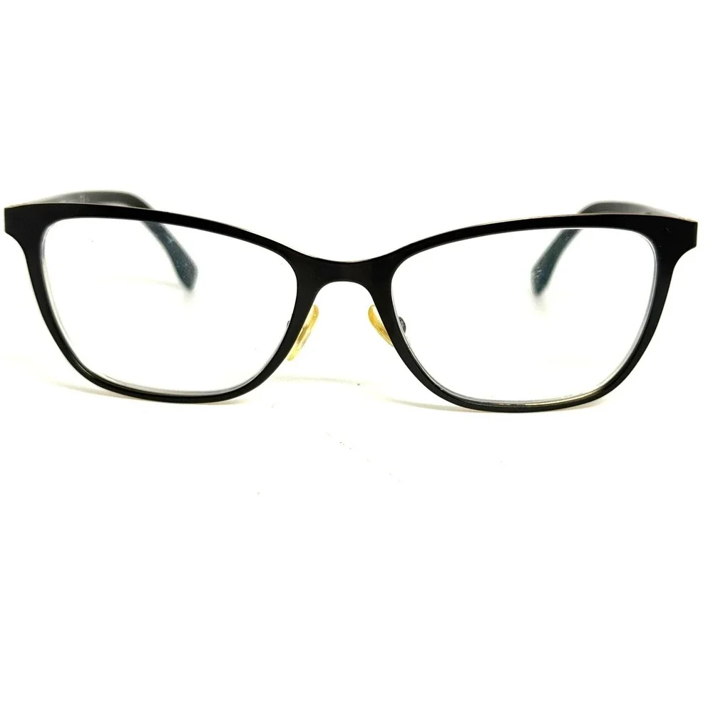 Fendi FF 0011 7SP Black Gold Cat Eye Eyeglasses Frames Italy 135mm